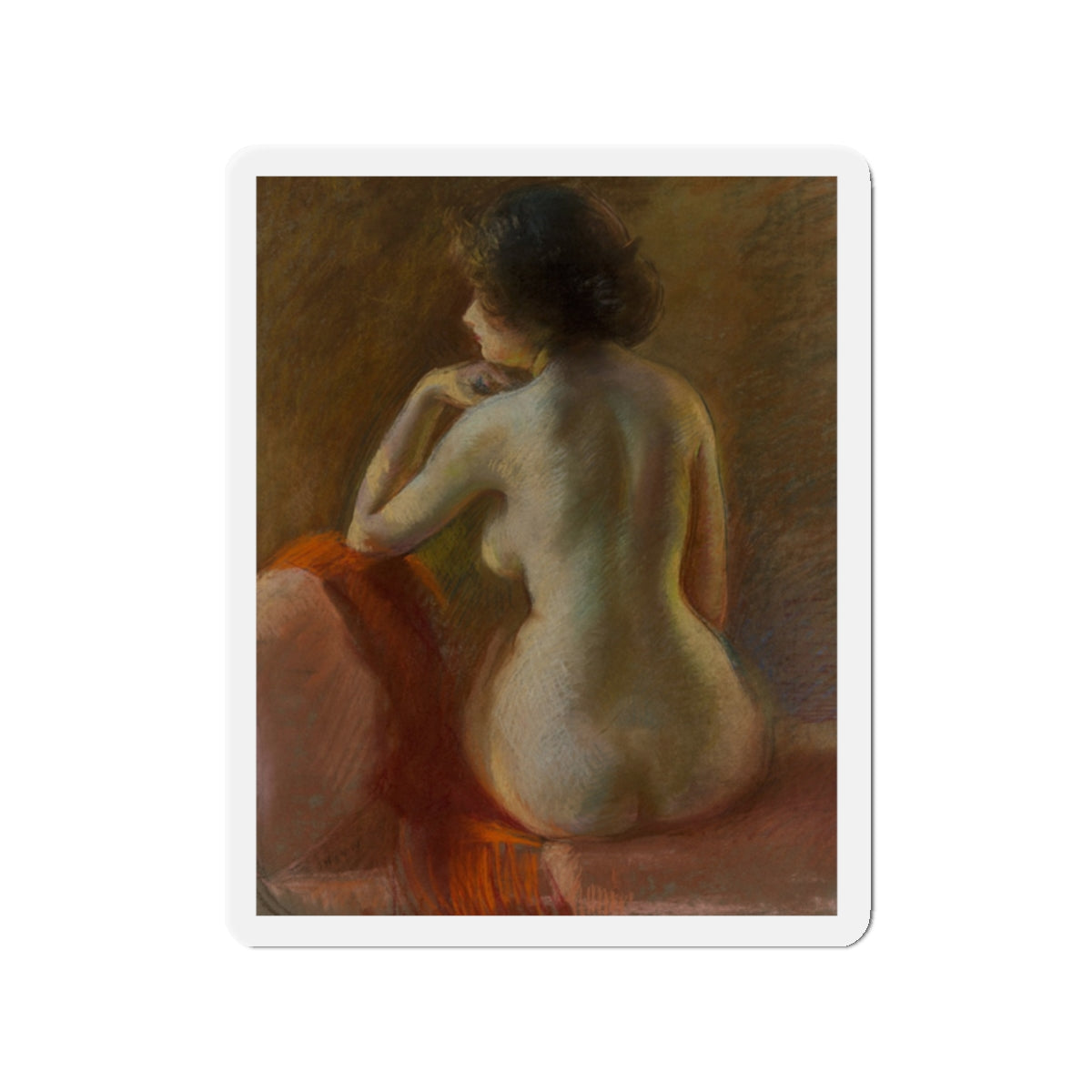 Nude, 1910 (Magazine Illustration) Refrigerator Magnet-2" x 2"-The Sticker Space