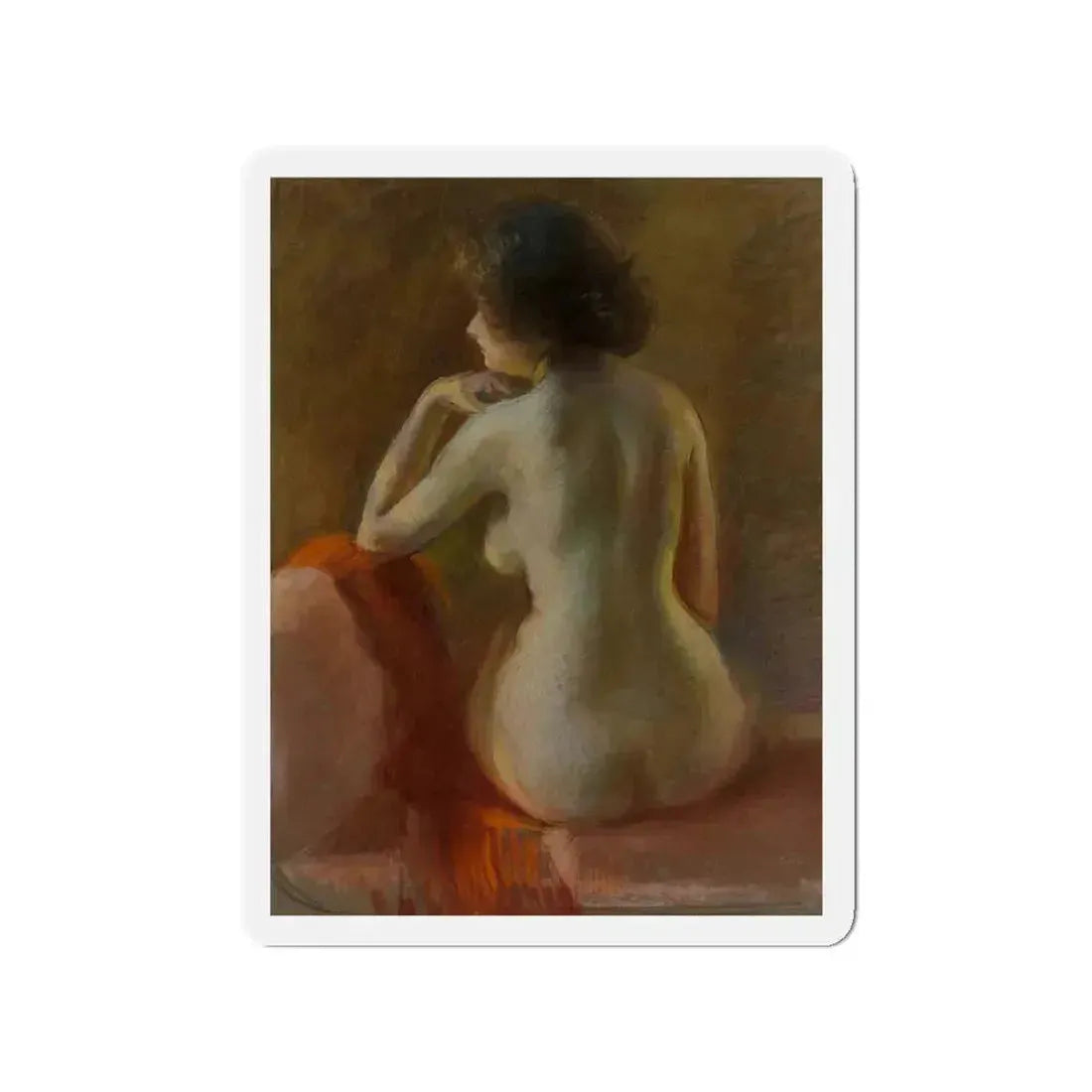 Nude, 1910 (Magazine Illustration) Refrigerator Magnet 3 Inch - The Sticker Space