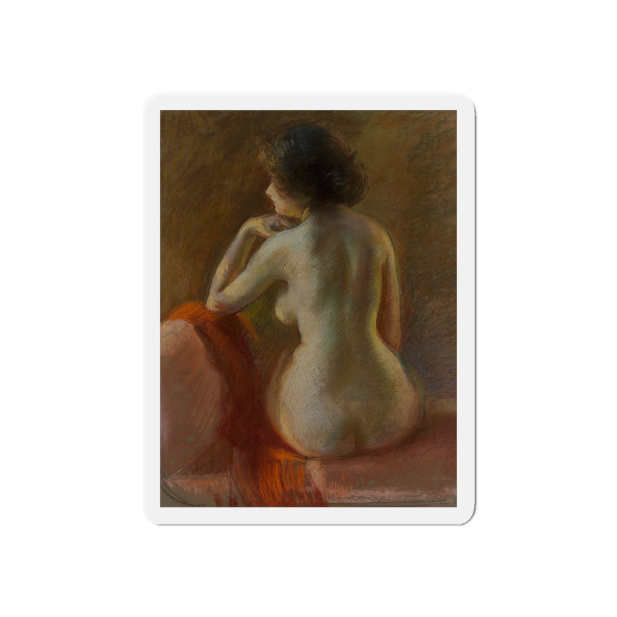 Nude, 1910 (Magazine Illustration) Refrigerator Magnet-6 × 6"-The Sticker Space