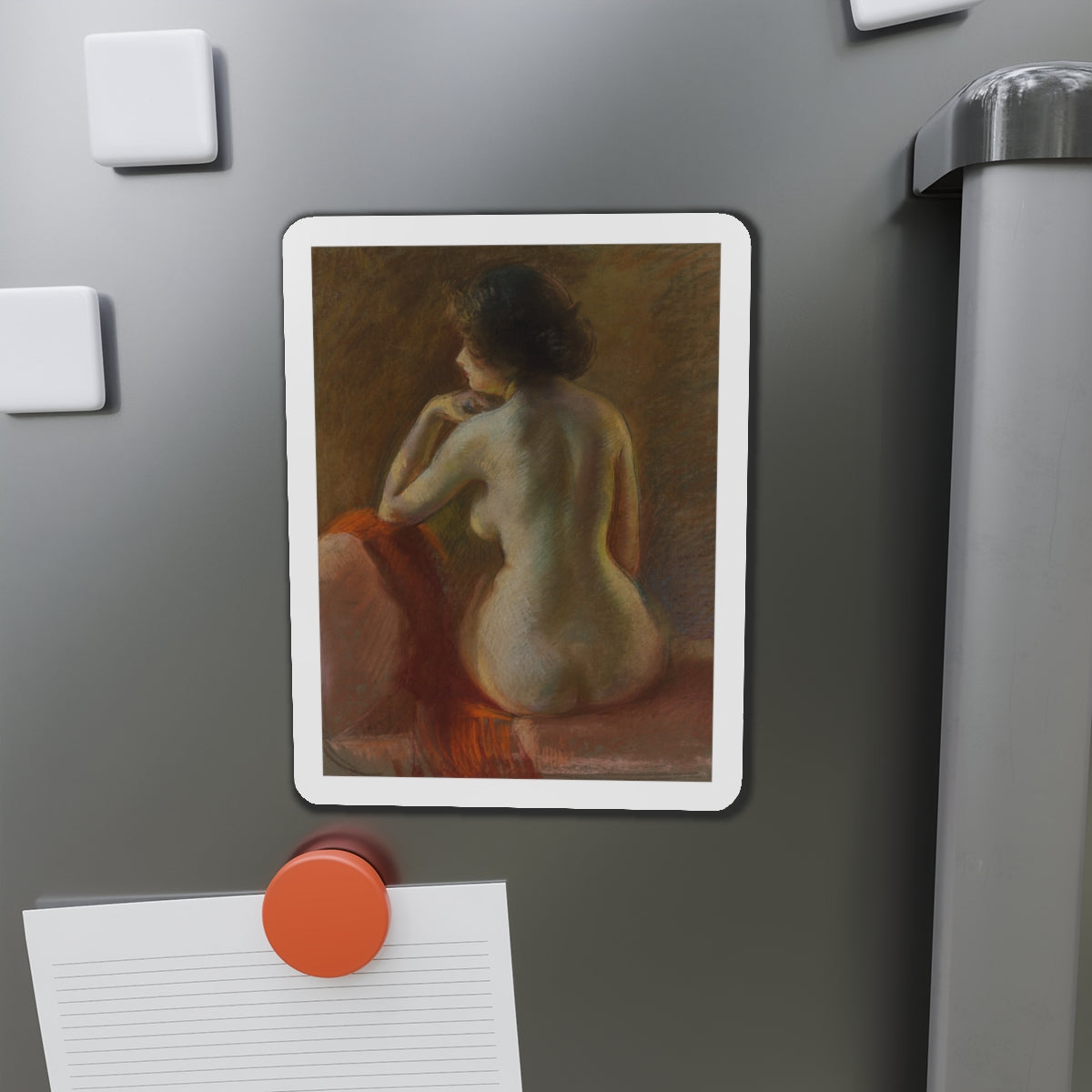 Nude, 1910 (Magazine Illustration) Refrigerator Magnet-The Sticker Space