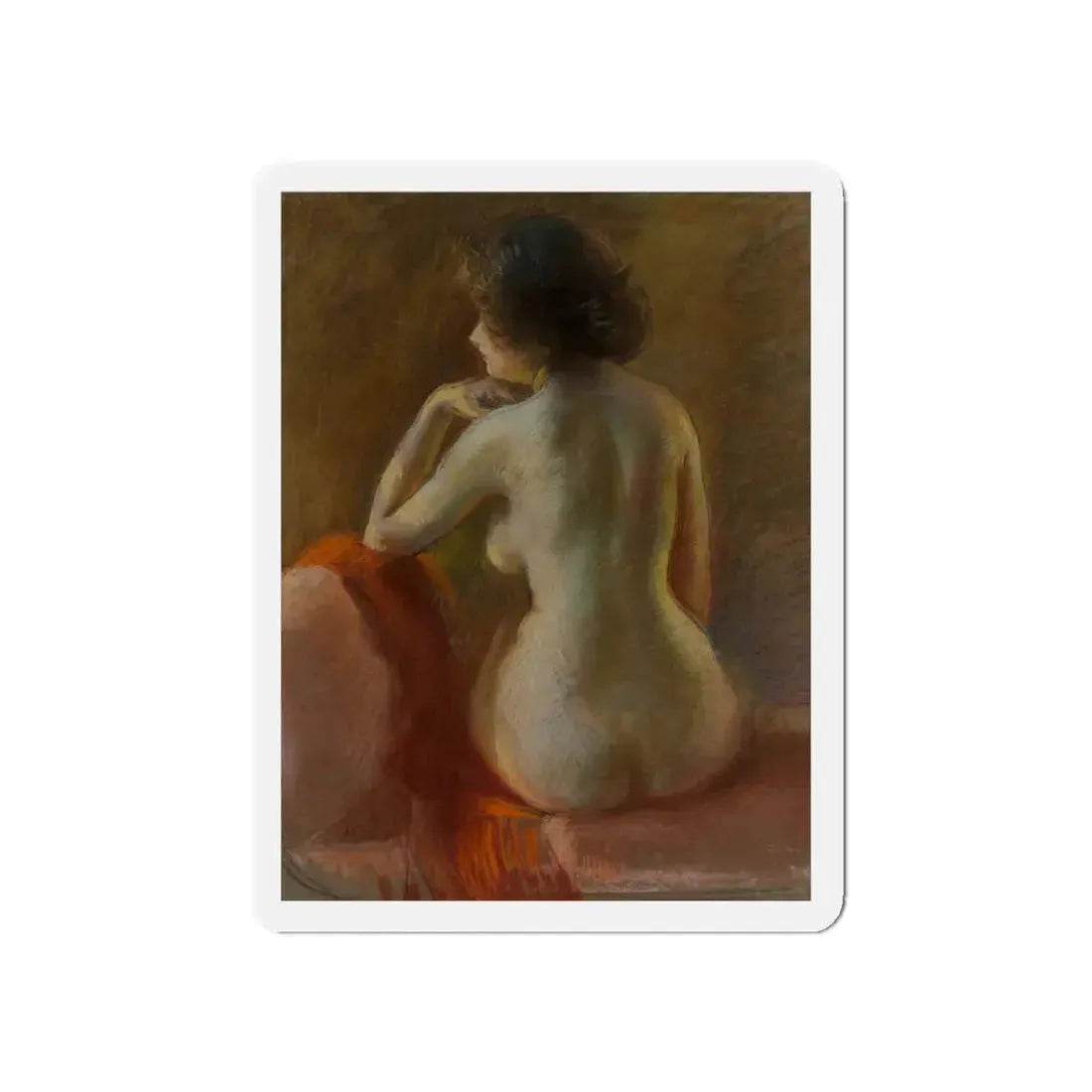 Nude, 1910 (Magazine Illustration) Refrigerator Magnet - The Sticker Space