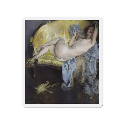 Nude, 1933 (Magazine Illustration) Refrigerator Magnet 2 Inch - The Sticker Space