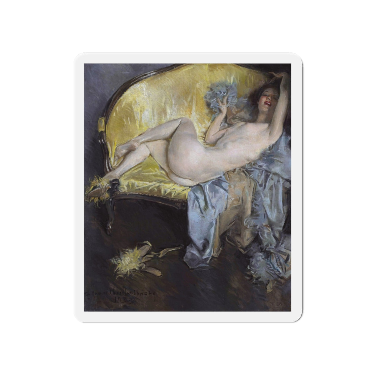 Nude, 1933 (Magazine Illustration) Refrigerator Magnet-4" x 4"-The Sticker Space