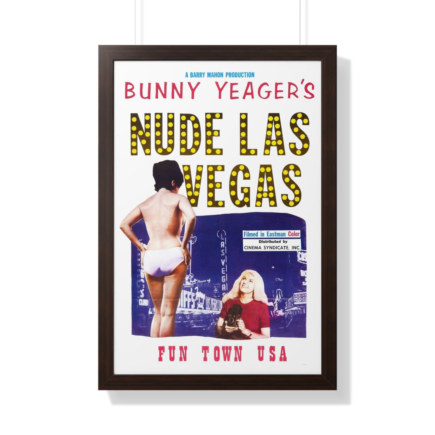 NUDE LAS VEGAS (BUNNY YEAGER) 1963 - Framed Movie Poster-20" x 30"-The Sticker Space