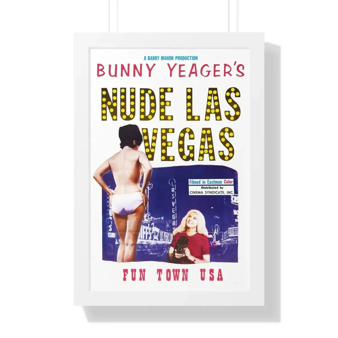 NUDE LAS VEGAS (BUNNY YEAGER) 1963 - Framed Movie Poster - The Sticker Space