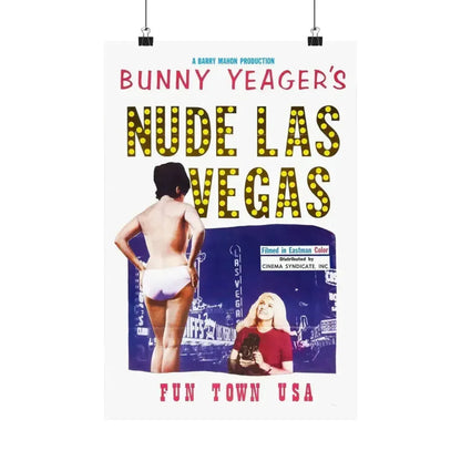 NUDE LAS VEGAS (BUNNY YEAGER) 1963 - Paper Movie Poster 12″ x 18″ Matte - The Sticker Space