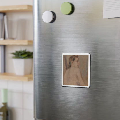 Nude Looking over her Right Shoulder (Magazine Illustration) Refrigerator Magnet-The Sticker Space