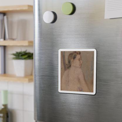 Nude Looking over her Right Shoulder (Magazine Illustration) Refrigerator Magnet-The Sticker Space