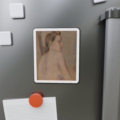 Nude Looking over her Right Shoulder (Magazine Illustration) Refrigerator Magnet-The Sticker Space