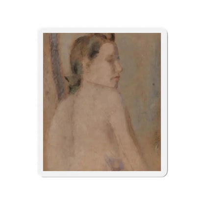 Nude Looking over her Right Shoulder (Magazine Illustration) Refrigerator Magnet 2 Inch - The Sticker Space
