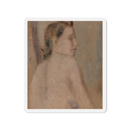 Nude Looking over her Right Shoulder (Magazine Illustration) Refrigerator Magnet-2" x 2"-The Sticker Space