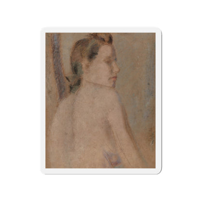 Nude Looking over her Right Shoulder (Magazine Illustration) Refrigerator Magnet-3" x 3"-The Sticker Space