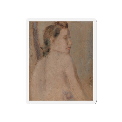 Nude Looking over her Right Shoulder (Magazine Illustration) Refrigerator Magnet-5" x 5"-The Sticker Space