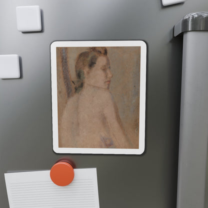 Nude Looking over her Right Shoulder (Magazine Illustration) Refrigerator Magnet-The Sticker Space