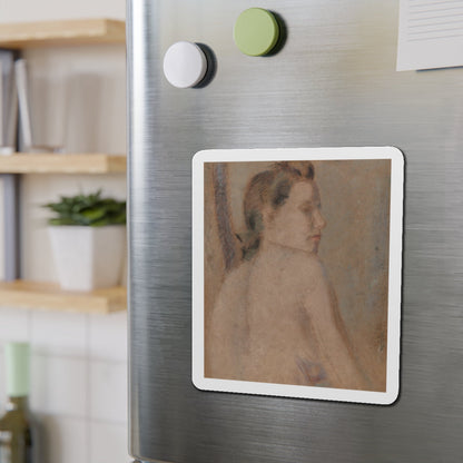 Nude Looking over her Right Shoulder (Magazine Illustration) Refrigerator Magnet-The Sticker Space