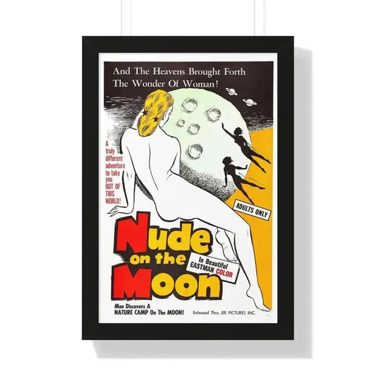 NUDE ON THE MOON 1961 - Framed Movie Poster 16″ x 24″ Black - The Sticker Space