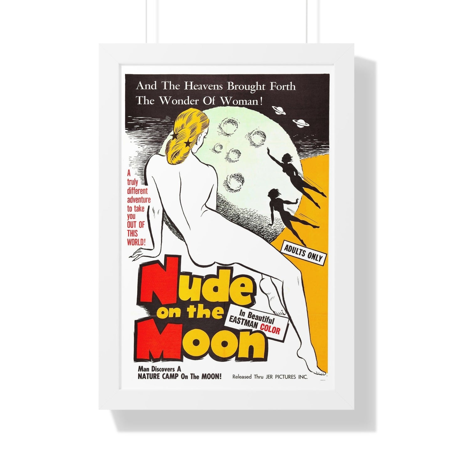 NUDE ON THE MOON 1961 - Framed Movie Poster-16″ x 24″-The Sticker Space