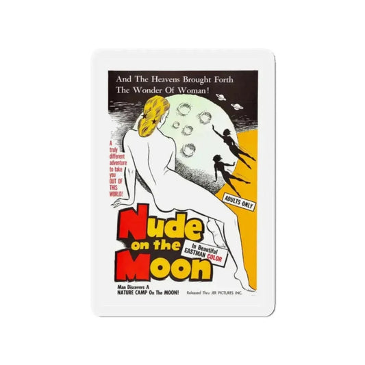 NUDE ON THE MOON 1961 Movie Poster - Refrigerator Magnet 2 Inch Die-Cut - The Sticker Space