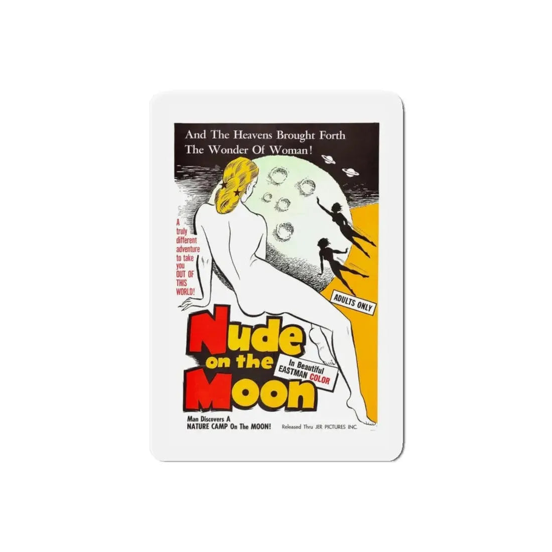 NUDE ON THE MOON 1961 Movie Poster - Refrigerator Magnet - The Sticker Space