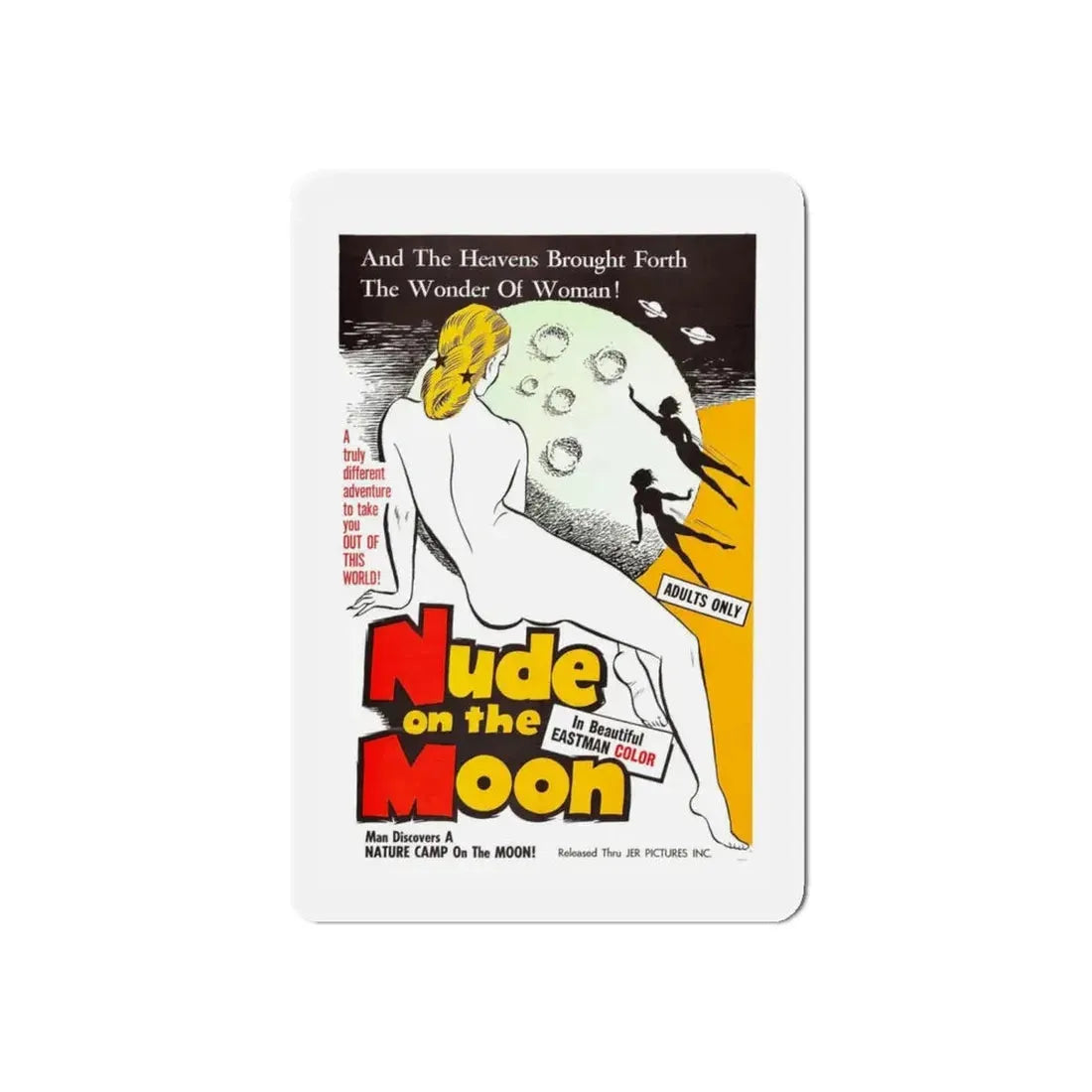 NUDE ON THE MOON 1961 Movie Poster - Refrigerator Magnet - The Sticker Space