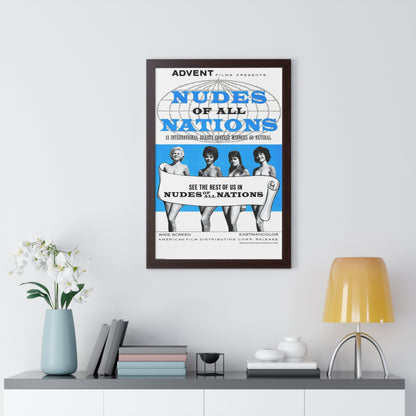 NUDES OF ALL NATIONS 1962 - Framed Movie Poster-The Sticker Space