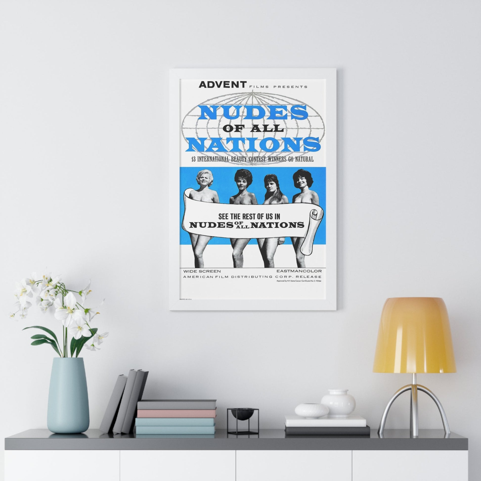 NUDES OF ALL NATIONS 1962 - Framed Movie Poster-The Sticker Space