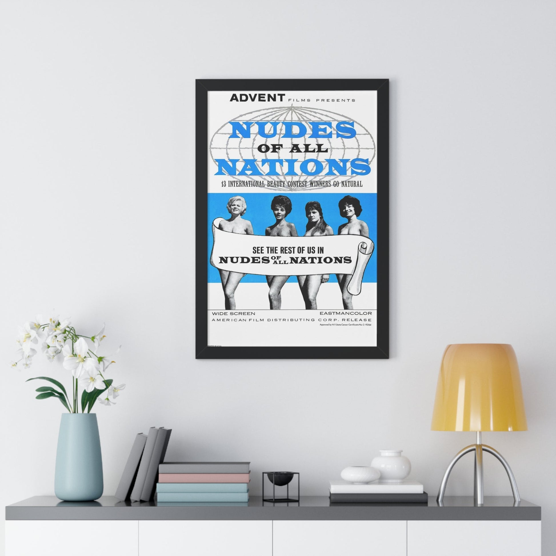 NUDES OF ALL NATIONS 1962 - Framed Movie Poster-The Sticker Space