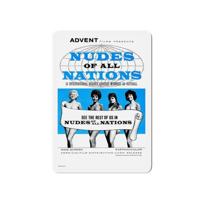 NUDES OF ALL NATIONS 1962 Movie Poster - Refrigerator Magnet - The Sticker Space