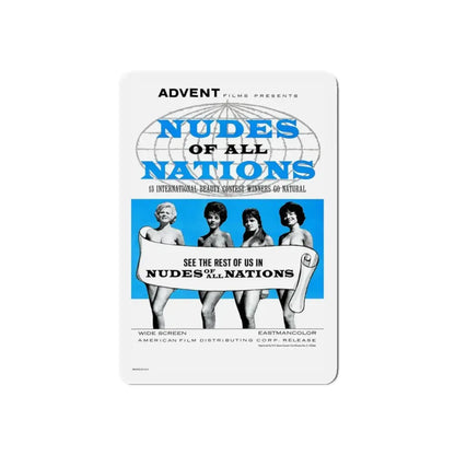 NUDES OF ALL NATIONS 1962 Movie Poster - Refrigerator Magnet - The Sticker Space