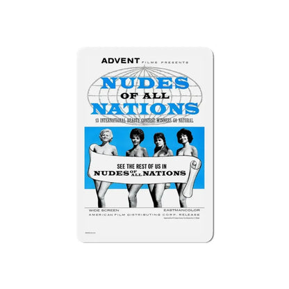 NUDES OF ALL NATIONS 1962 Movie Poster - Refrigerator Magnet - The Sticker Space