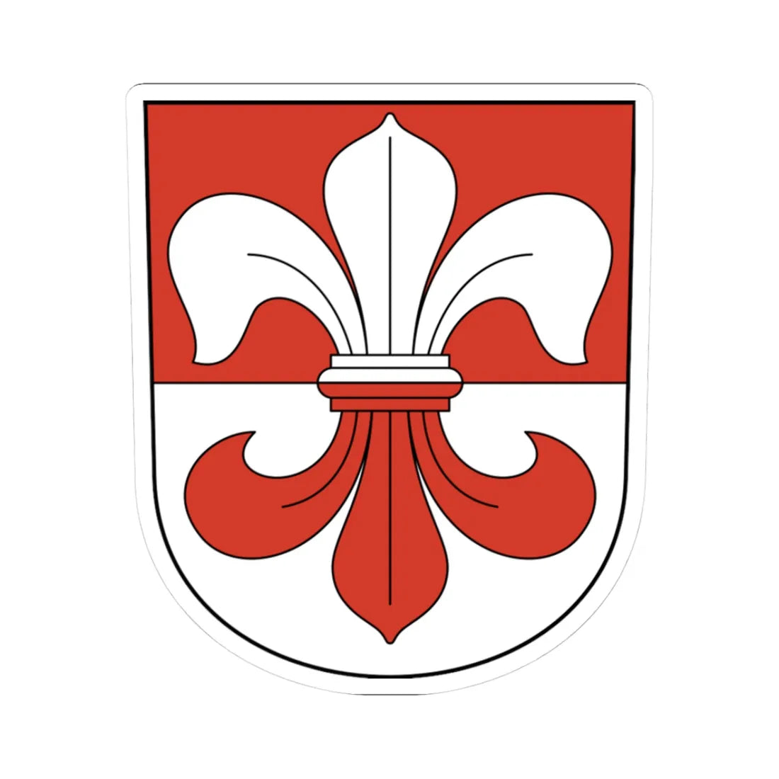 Nuerensdorf-blazon (Switzerland) (Coat of Arms) STICKER Vinyl Kiss-Cut Decal 3 Inch White - The Sticker Space