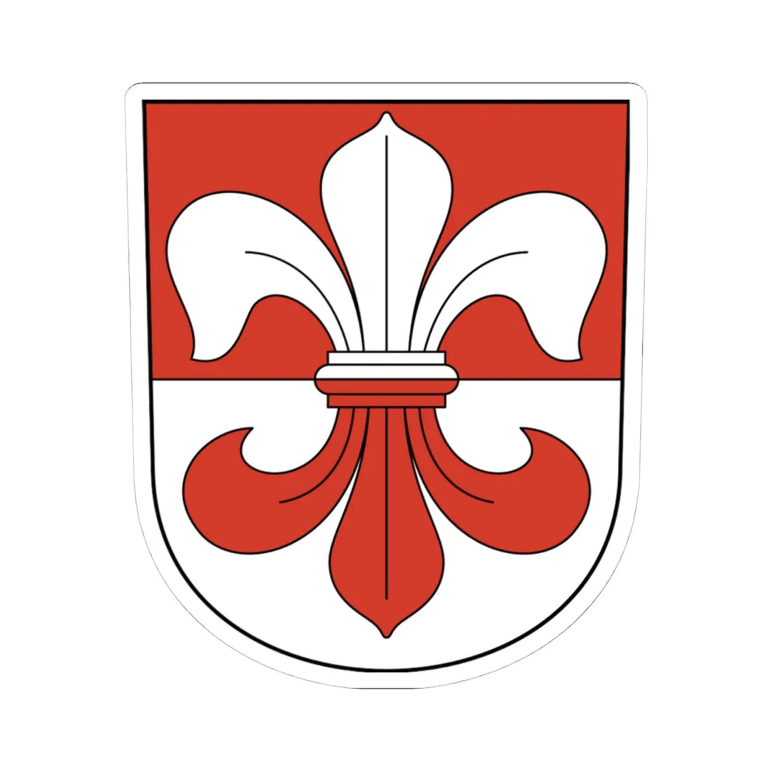 Nuerensdorf-blazon (Switzerland) (Coat of Arms) STICKER Vinyl Kiss-Cut Decal 4 Inch White - The Sticker Space