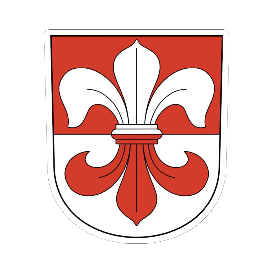 Nuerensdorf-blazon (Switzerland) (Coat of Arms) STICKER Vinyl Kiss-Cut Decal 6 Inch White - The Sticker Space