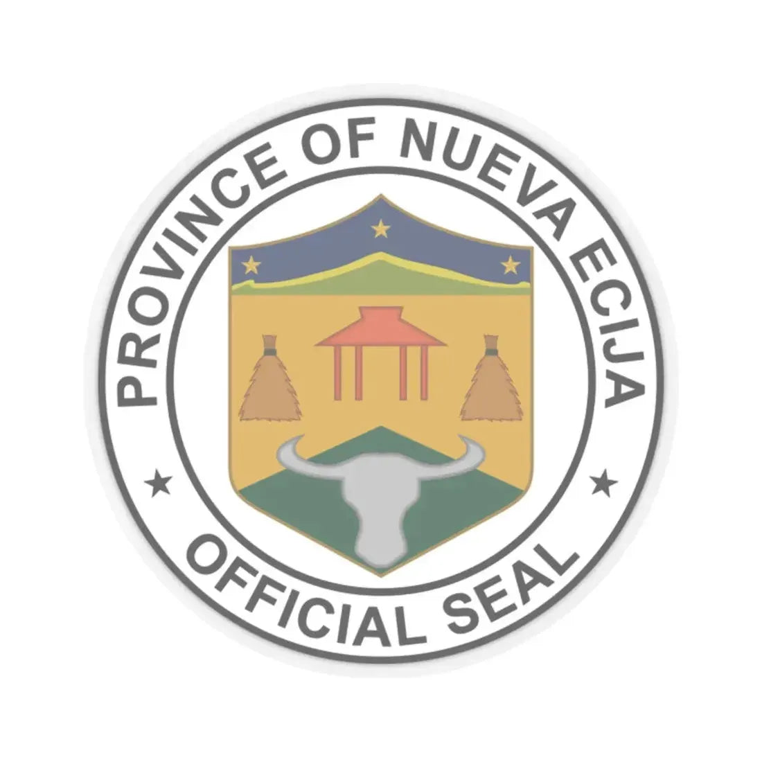 Nueva Ecija seal (Philippines) STICKER Vinyl Kiss-Cut Decal 2 Inch Transparent - The Sticker Space