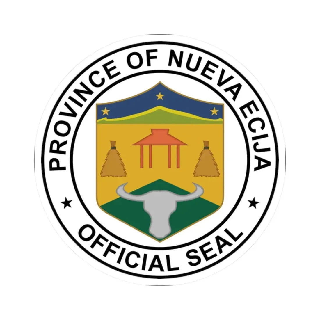 Nueva Ecija seal (Philippines) STICKER Vinyl Kiss-Cut Decal 2 Inch White - The Sticker Space