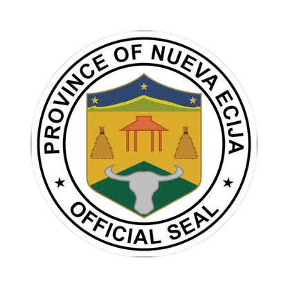 Nueva Ecija seal (Philippines) STICKER Vinyl Kiss-Cut Decal 3 Inch White - The Sticker Space