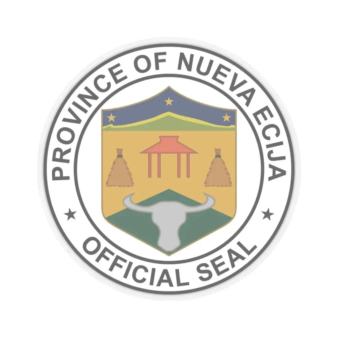 Nueva Ecija seal (Philippines) STICKER Vinyl Kiss-Cut Decal 4 Inch Transparent - The Sticker Space