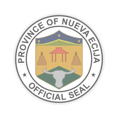Nueva Ecija seal (Philippines) STICKER Vinyl Kiss-Cut Decal 4 Inch Transparent - The Sticker Space