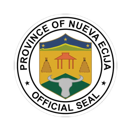 Nueva Ecija seal (Philippines) STICKER Vinyl Kiss-Cut Decal 4 Inch White - The Sticker Space