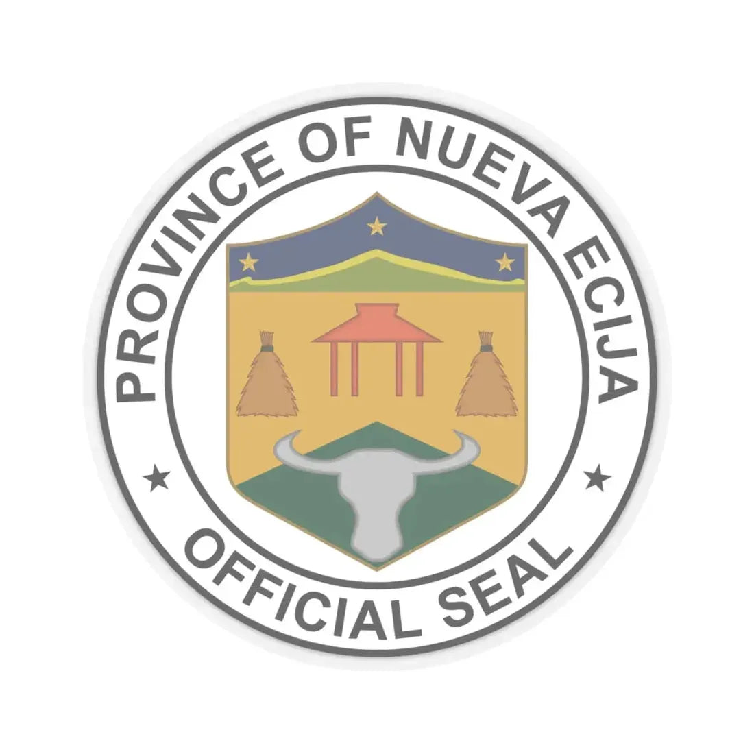 Nueva Ecija seal (Philippines) STICKER Vinyl Kiss-Cut Decal 6 Inch Transparent - The Sticker Space