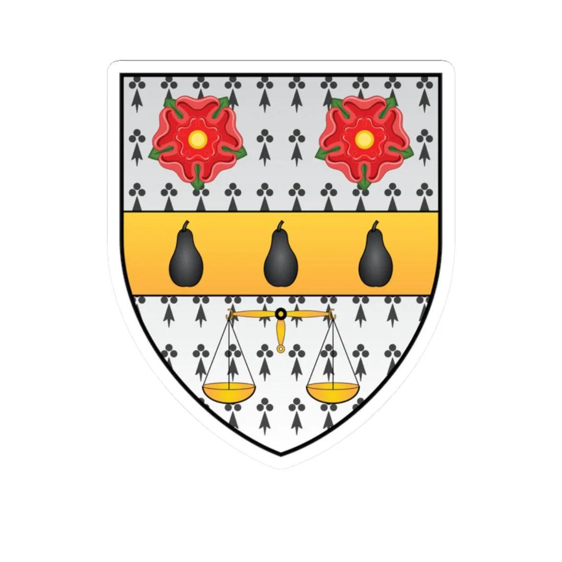 Nuffield College Oxford Coat Of Arms (England) (Coat of Arms) STICKER Vinyl Kiss-Cut Decal 2 Inch White - The Sticker Space