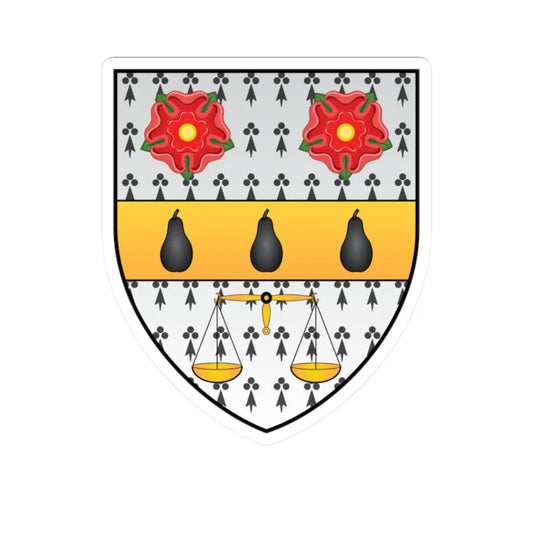 Nuffield College Oxford Coat Of Arms (England) (Coat of Arms) STICKER Vinyl Kiss-Cut Decal 2 Inch White - The Sticker Space