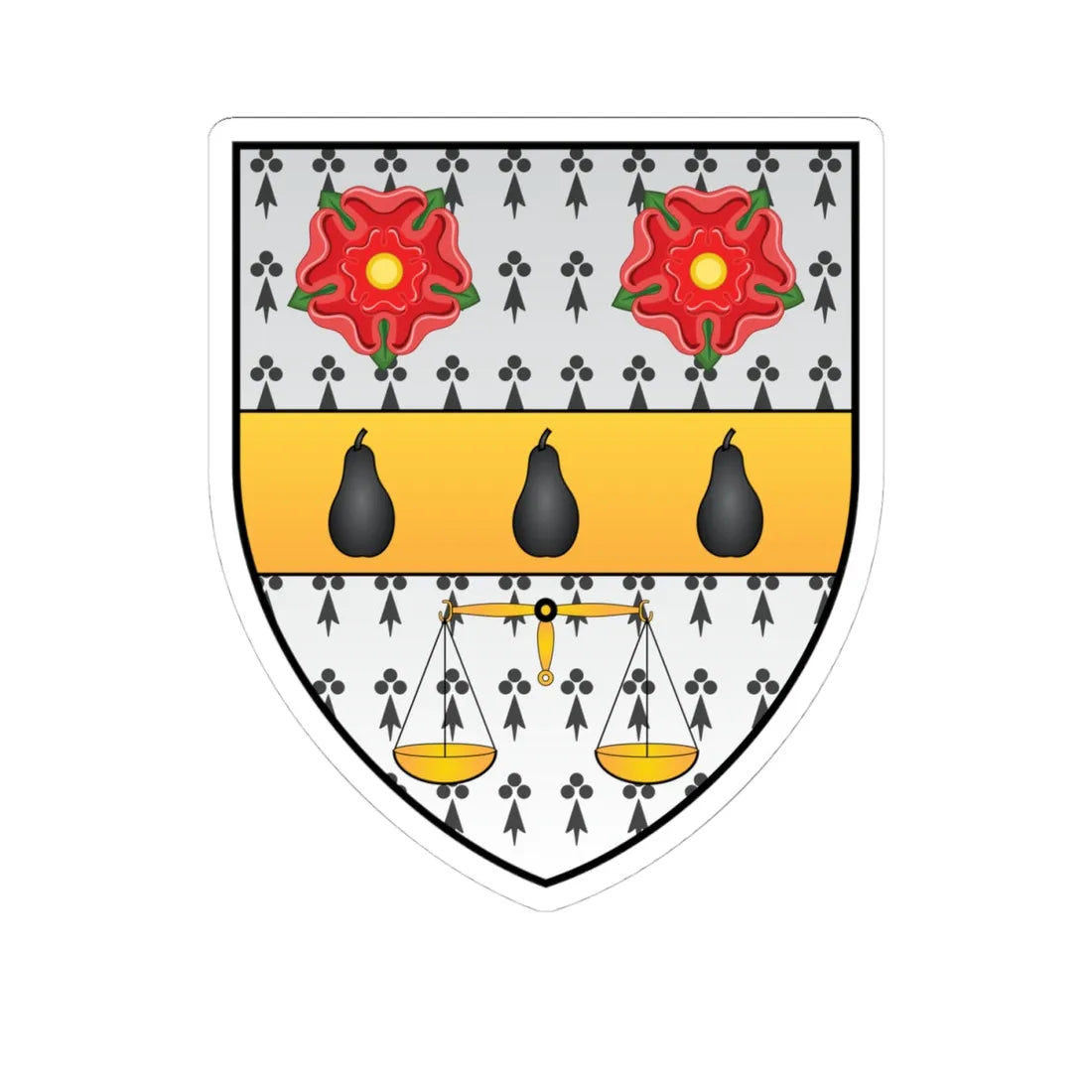Nuffield College Oxford Coat Of Arms (England) (Coat of Arms) STICKER Vinyl Kiss-Cut Decal 4 Inch White - The Sticker Space
