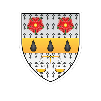 Nuffield College Oxford Coat Of Arms (England) (Coat of Arms) STICKER Vinyl Kiss-Cut Decal 4 Inch White - The Sticker Space