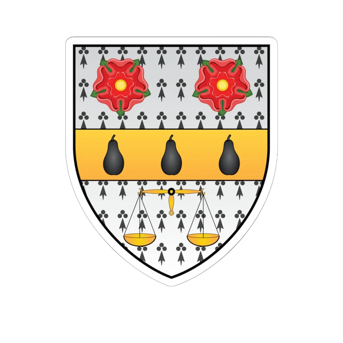 Nuffield College Oxford Coat Of Arms (England) (Coat of Arms) STICKER Vinyl Kiss-Cut Decal 6 Inch White - The Sticker Space