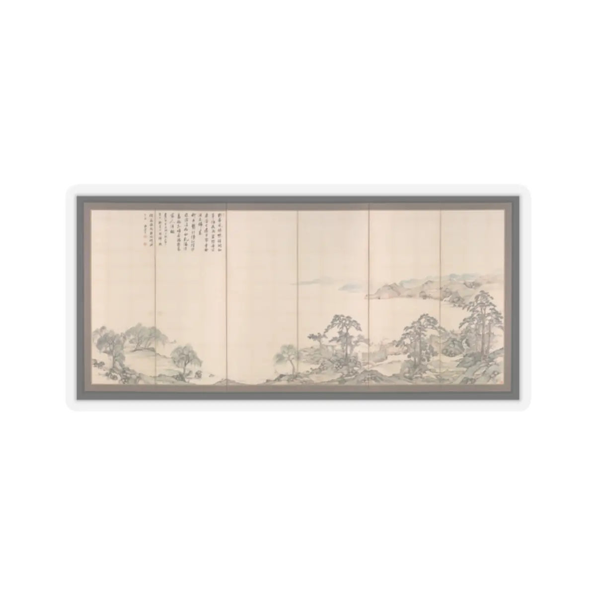 Nukina Kaioku - Lake Biwa in Four Seasons - 1834 v1 - STICKER Vinyl Kiss-Cut Decal