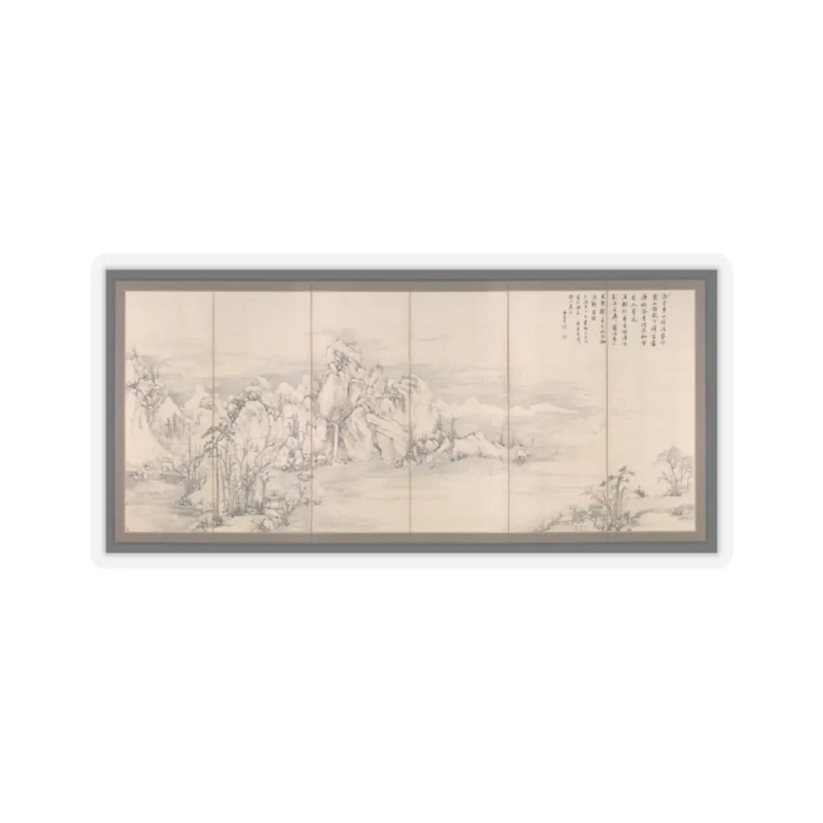 Nukina Kaioku - Lake Biwa in Four Seasons - 1834 v14 - STICKER Vinyl Kiss-Cut Decal