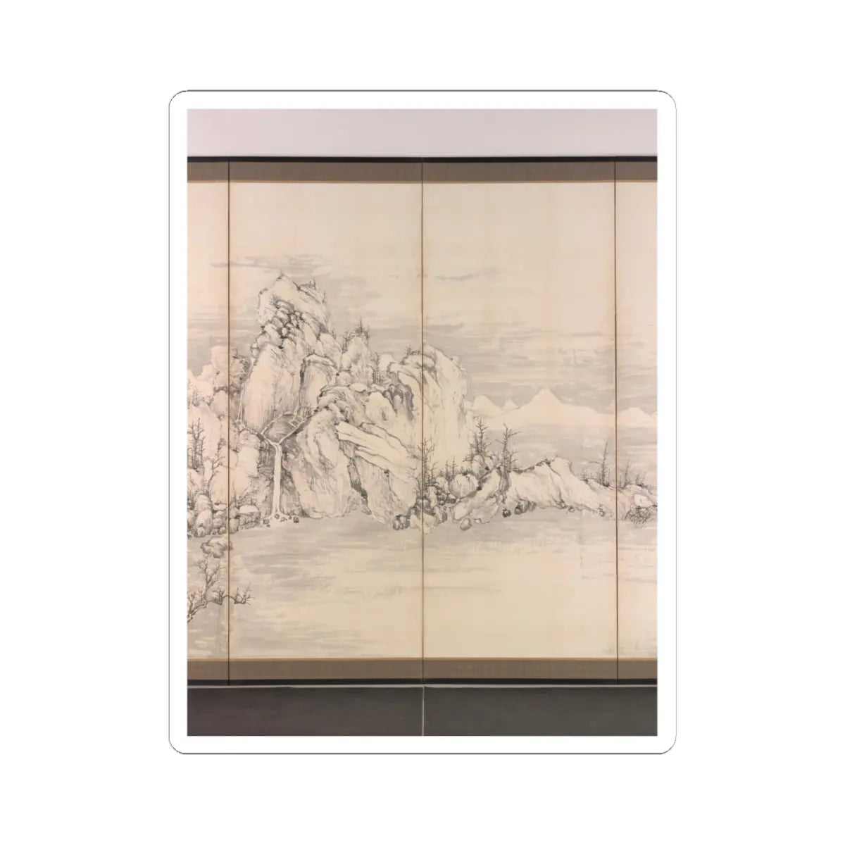 Nukina Kaioku - Lake Biwa in Four Seasons - 1834 v16 - STICKER Vinyl Kiss-Cut Decal