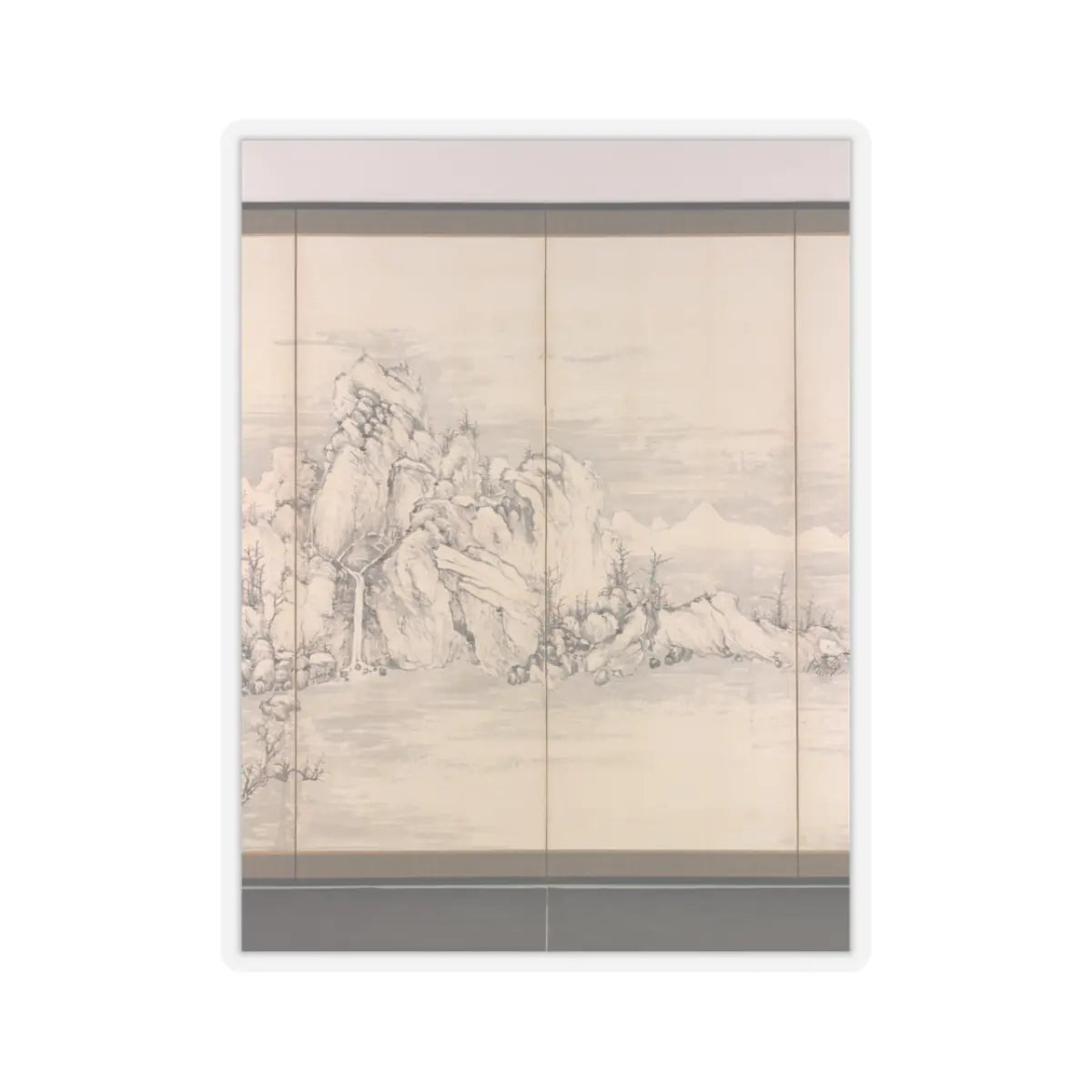 Nukina Kaioku - Lake Biwa in Four Seasons - 1834 v16 - STICKER Vinyl Kiss-Cut Decal