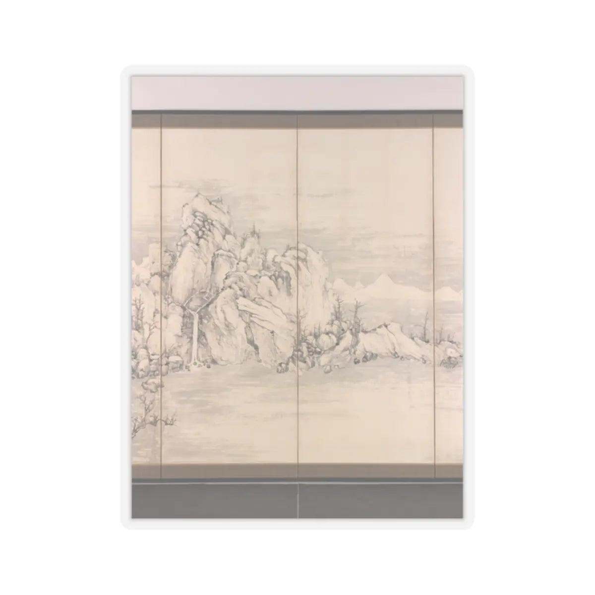 Nukina Kaioku - Lake Biwa in Four Seasons - 1834 v16 - STICKER Vinyl Kiss-Cut Decal
